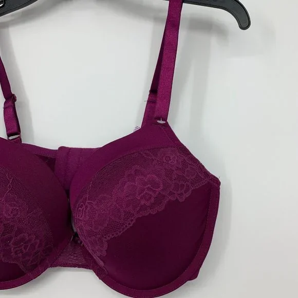 Maidenform Self Expressions Bra Womens 40DD Purple Lace Underwire Push Up - Picture 4 of 10